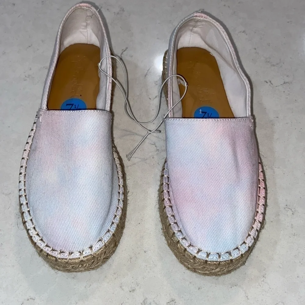 Splendid Laney Pastel Tie-Dye Platform Espadrilles Shoes Size 7.5 NEW